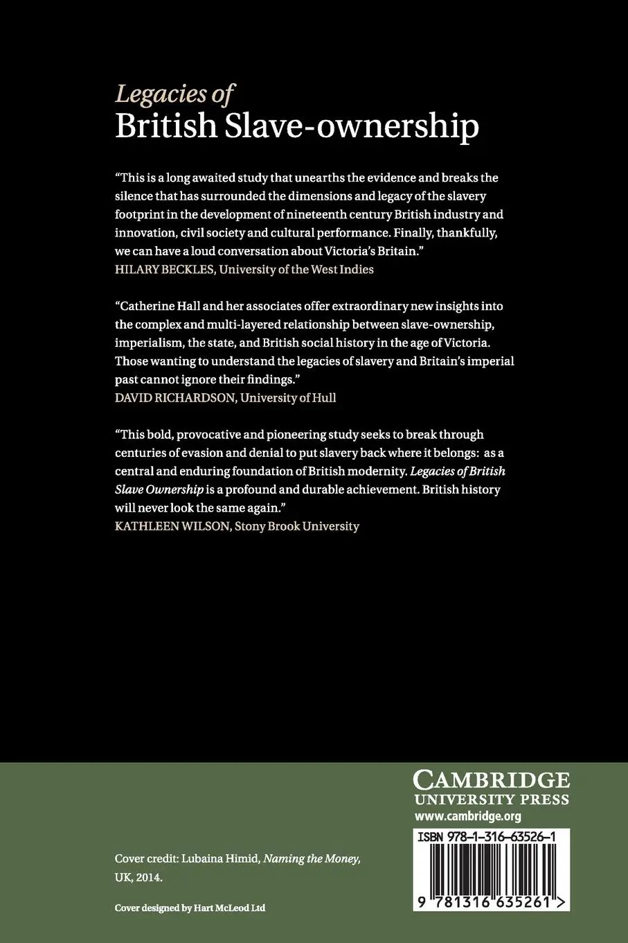 Rückseite: 9781316635261 | Legacies of British Slave-Ownership | Catherine Hall (u. a.) | Buch