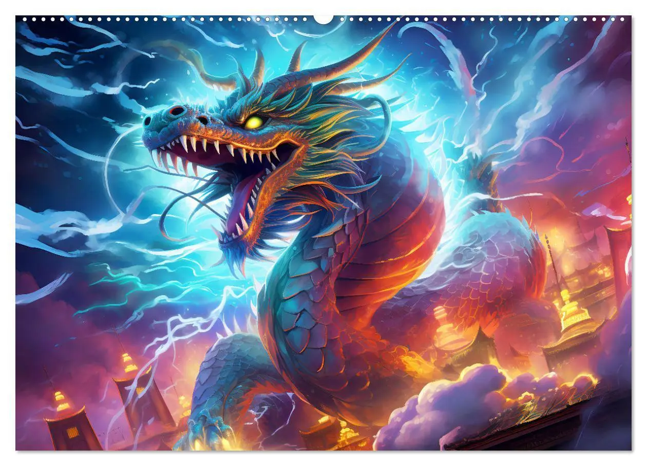 Bild: 9783383835261 | Drachen-Jahr - Kalenderplaner im Stile des chinesischen...