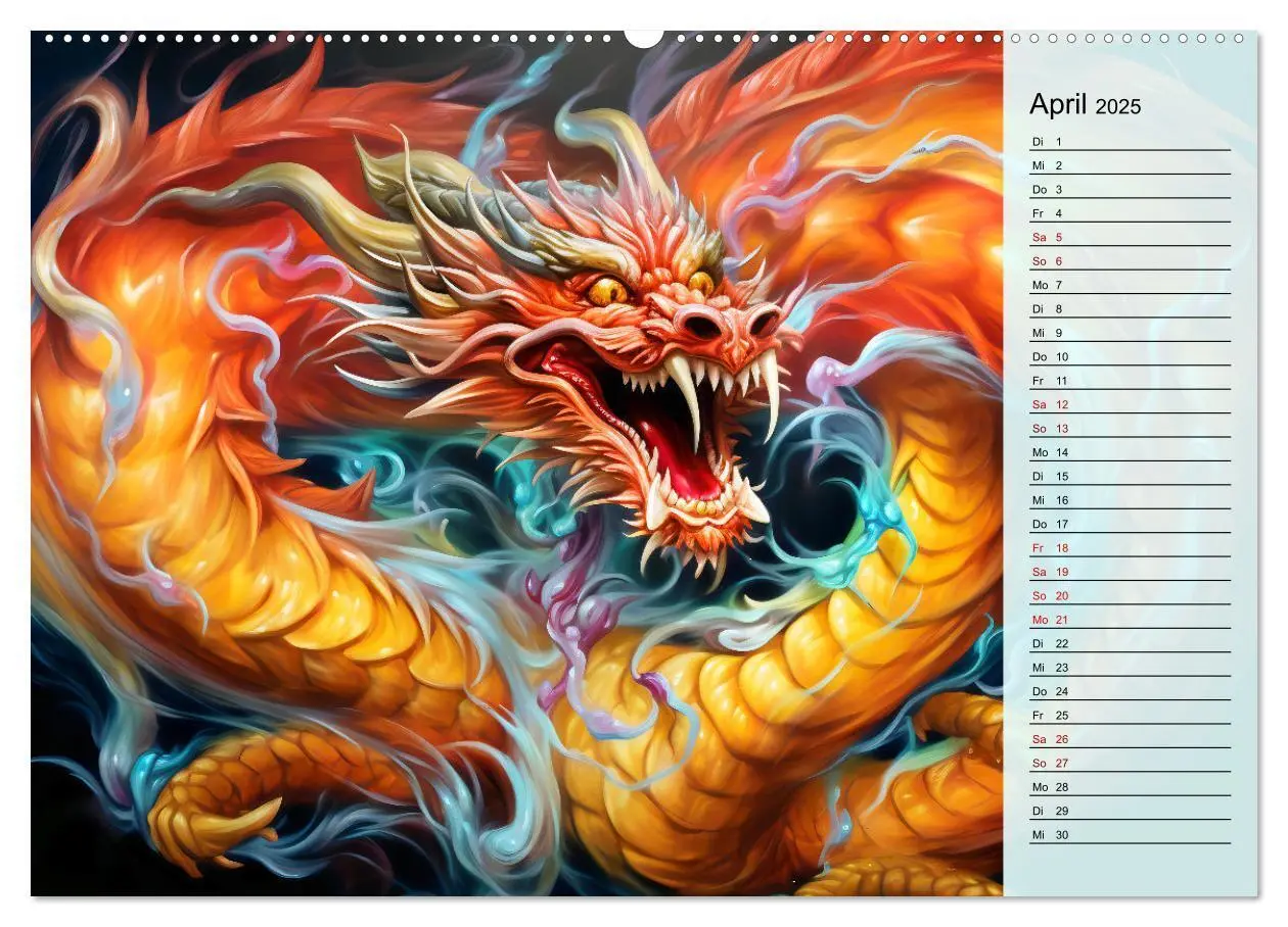 Bild: 9783383835261 | Drachen-Jahr - Kalenderplaner im Stile des chinesischen...