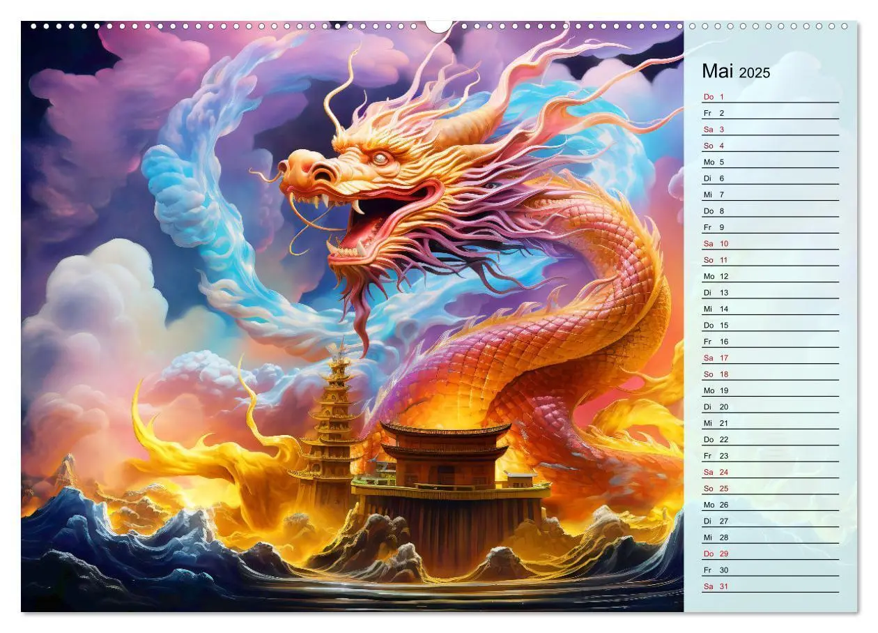Bild: 9783383835261 | Drachen-Jahr - Kalenderplaner im Stile des chinesischen...