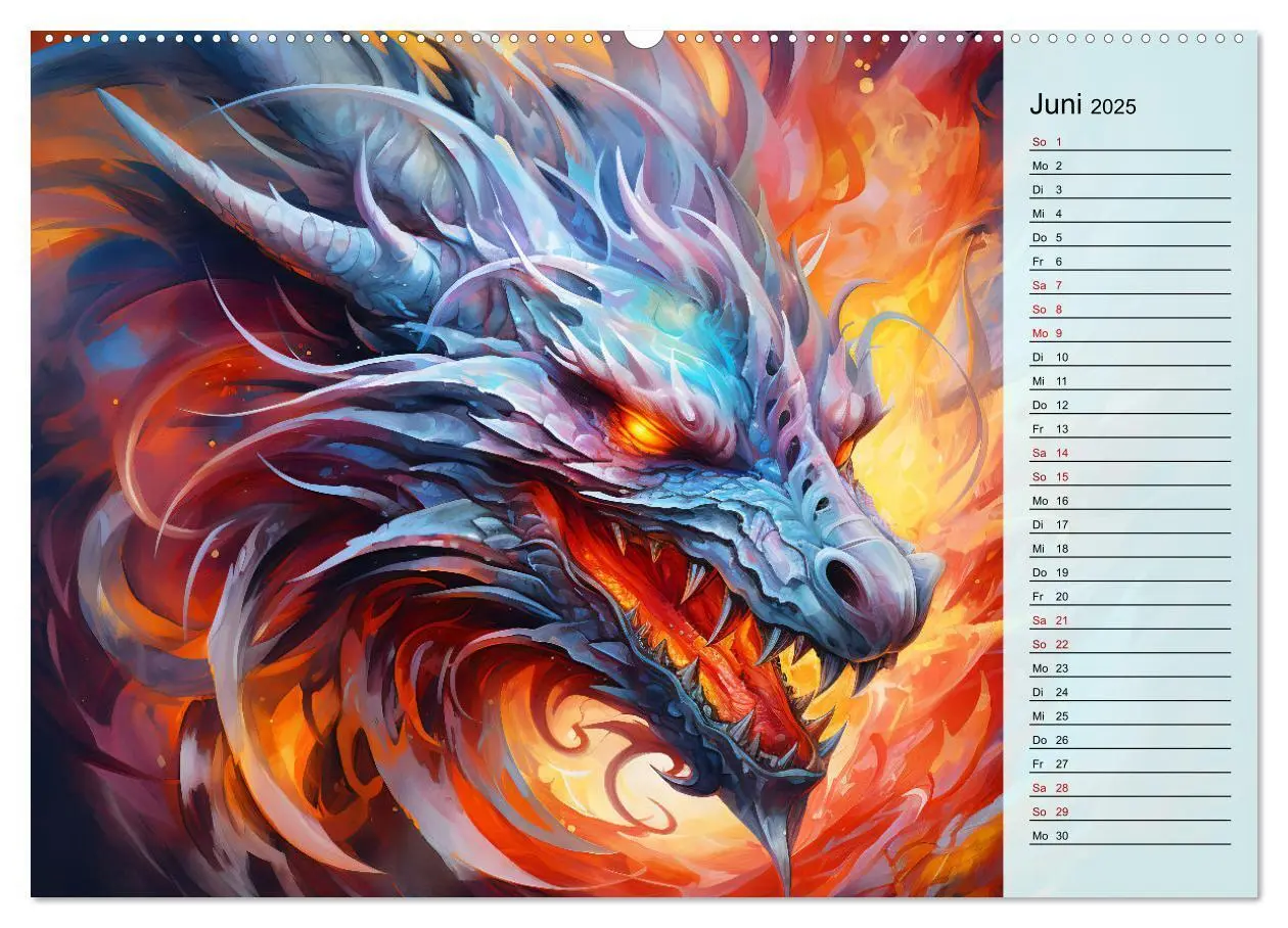 Bild: 9783383835261 | Drachen-Jahr - Kalenderplaner im Stile des chinesischen...