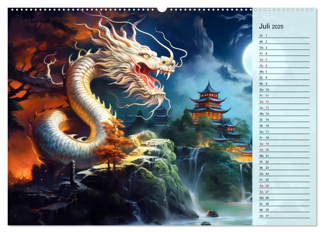 Bild: 9783383835261 | Drachen-Jahr - Kalenderplaner im Stile des chinesischen...