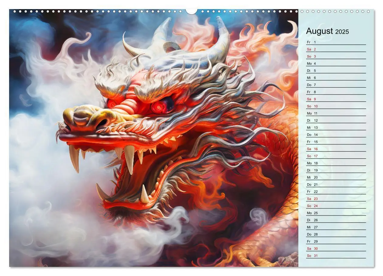 Bild: 9783383835261 | Drachen-Jahr - Kalenderplaner im Stile des chinesischen...