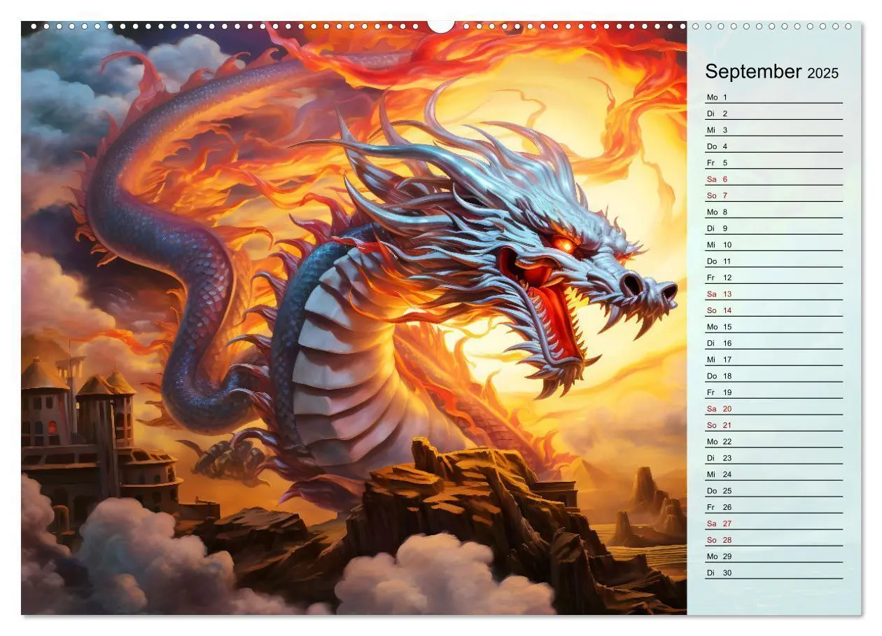 Bild: 9783383835261 | Drachen-Jahr - Kalenderplaner im Stile des chinesischen...
