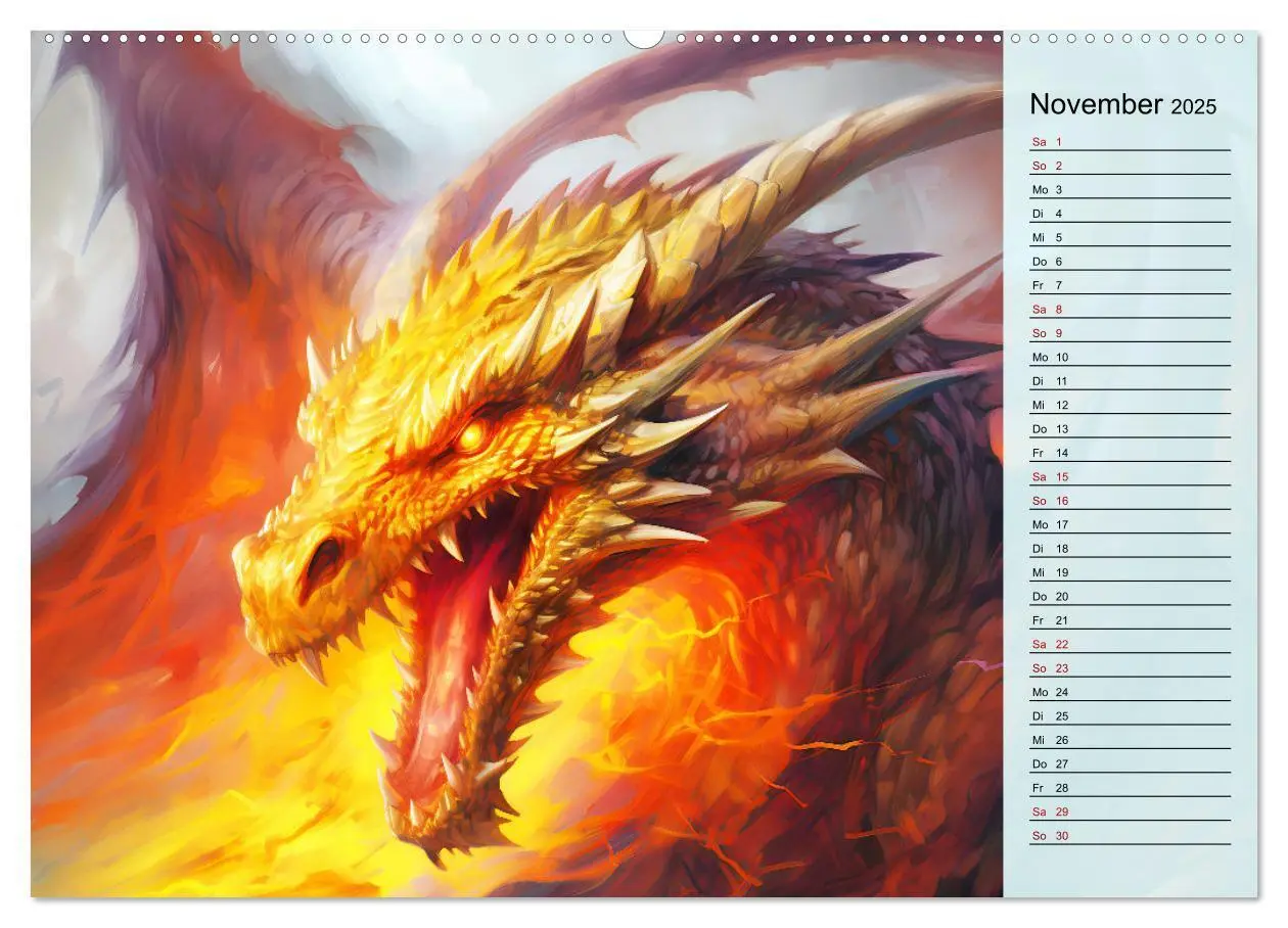Bild: 9783383835261 | Drachen-Jahr - Kalenderplaner im Stile des chinesischen...