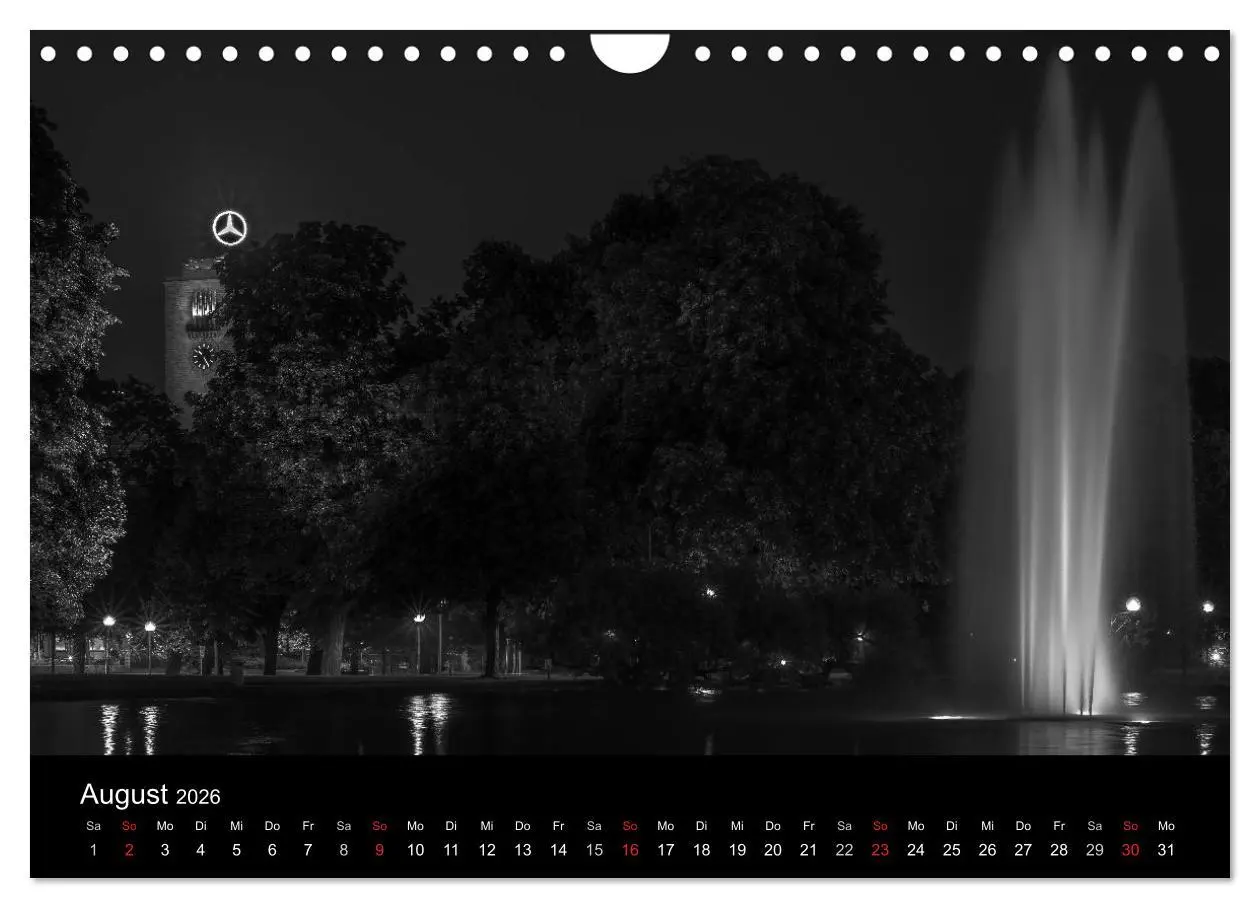 Bild: 9783516105261 | Stuttgart bei Nacht (Wandkalender 2026 DIN A4 quer), CALVENDO...