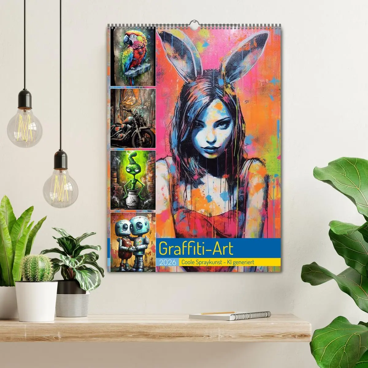 Bild: 9783516275261 | Graffiti Art (Wandkalender 2026 DIN A2 hoch), CALVENDO Monatskalender