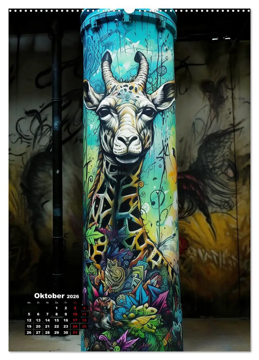 Bild: 9783516275261 | Graffiti Art (Wandkalender 2026 DIN A2 hoch), CALVENDO Monatskalender