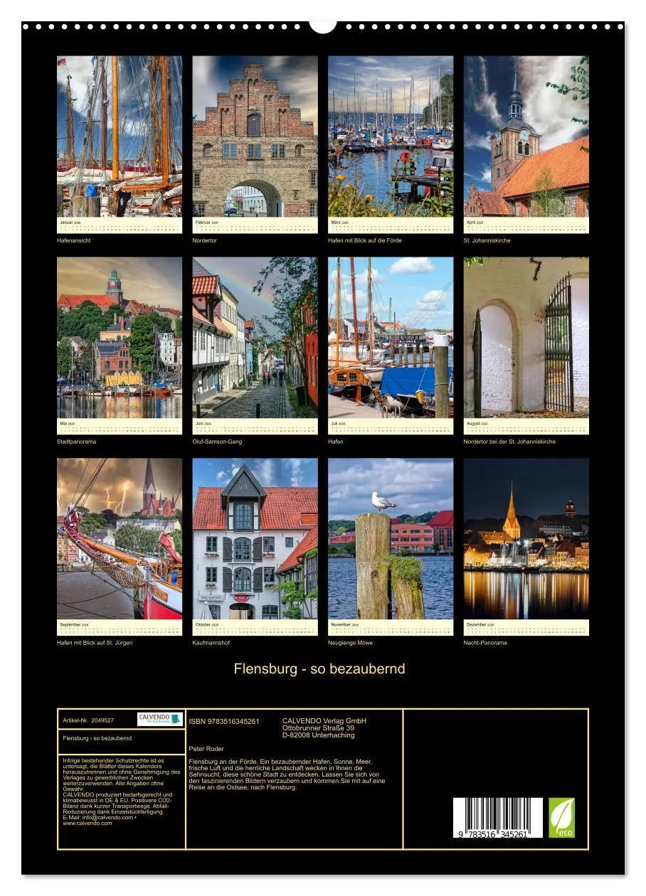 Bild: 9783516345261 | Flensburg - so bezaubernd (hochwertiger Premium Wandkalender 2026...