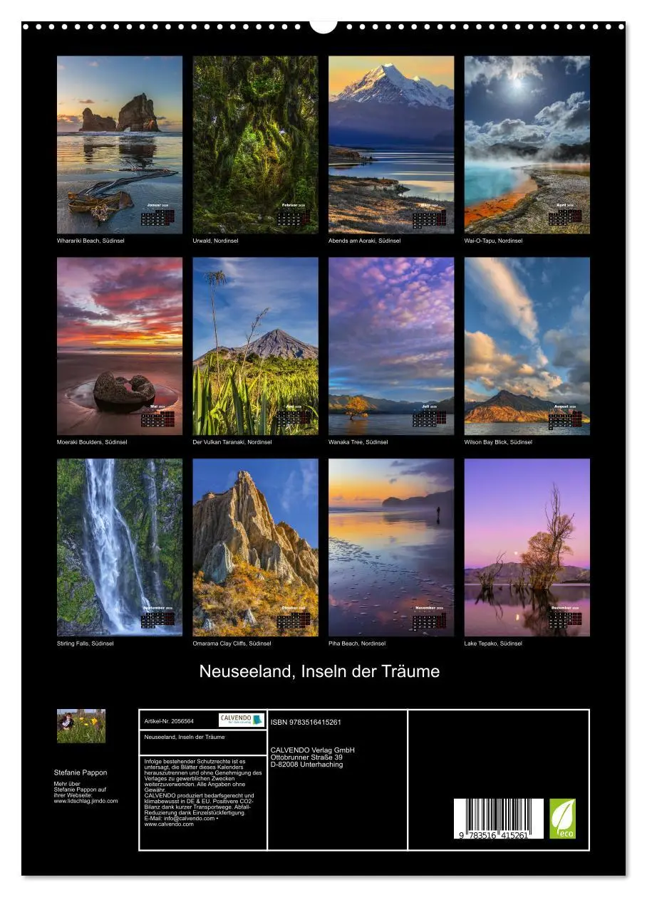 Bild: 9783516415261 | Neuseeland, Inseln der Träume (hochwertiger Premium Wandkalender...
