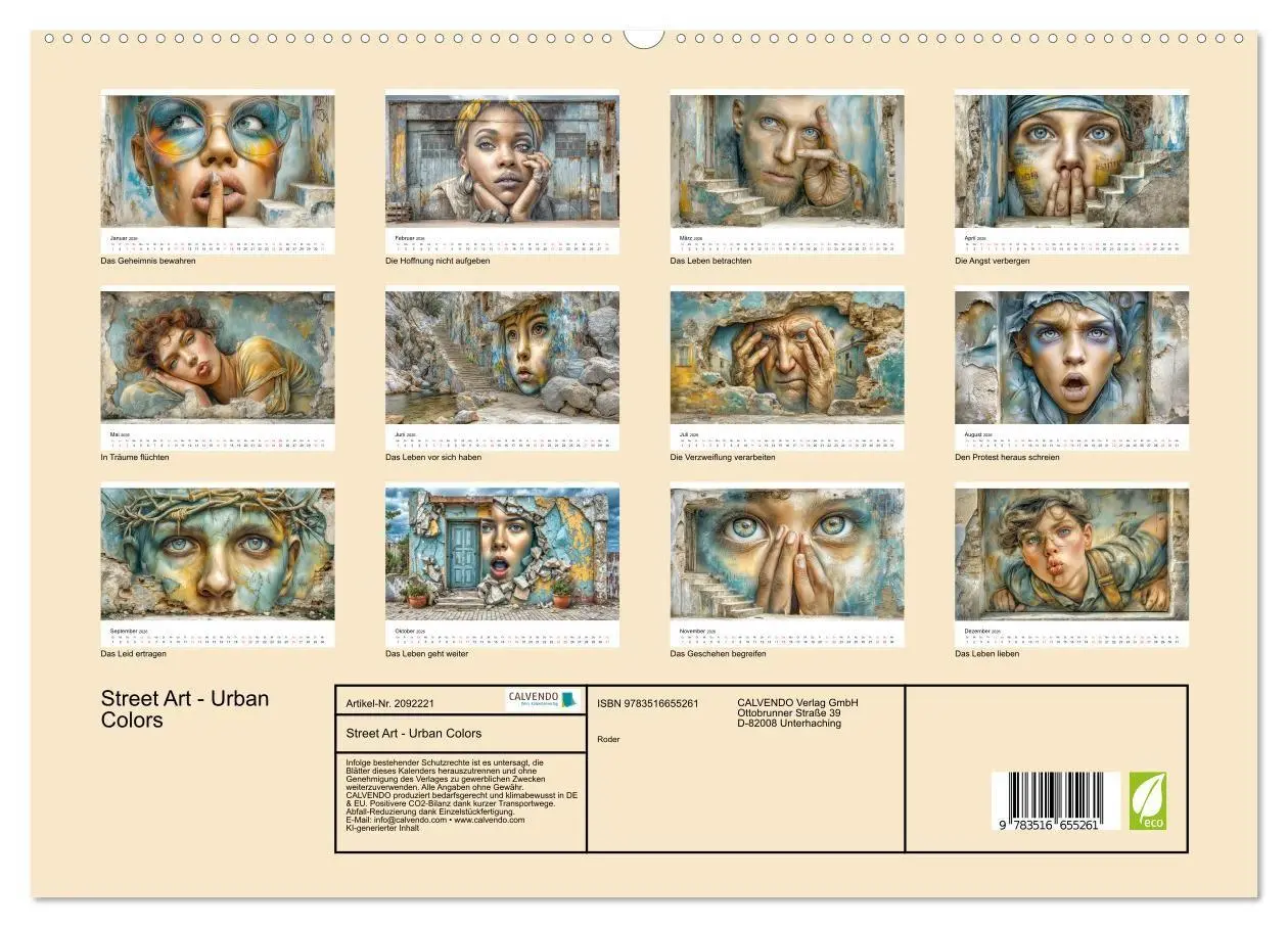 Bild: 9783516655261 | Street Art - Urban Colors (hochwertiger Premium Wandkalender 2026...