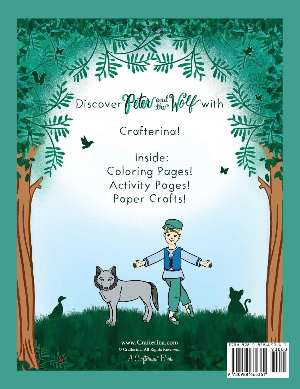 Rückseite: 9780988665361 | Peter and the Wolf Coloring &amp; Craft Book | Vanessa Salgado | Buch