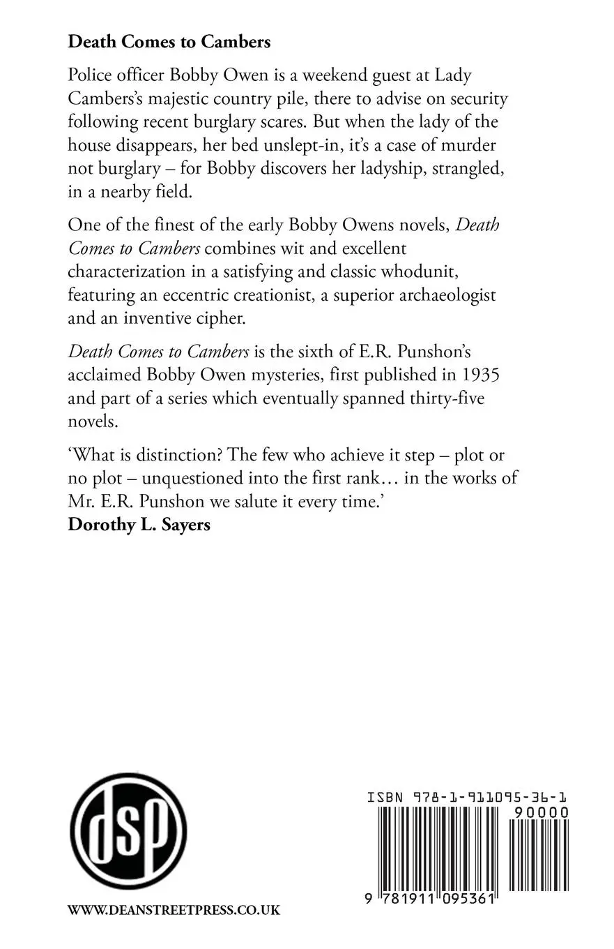 Rückseite: 9781911095361 | Death Comes to Cambers | E. R. Punshon | Taschenbuch | Englisch | 2015
