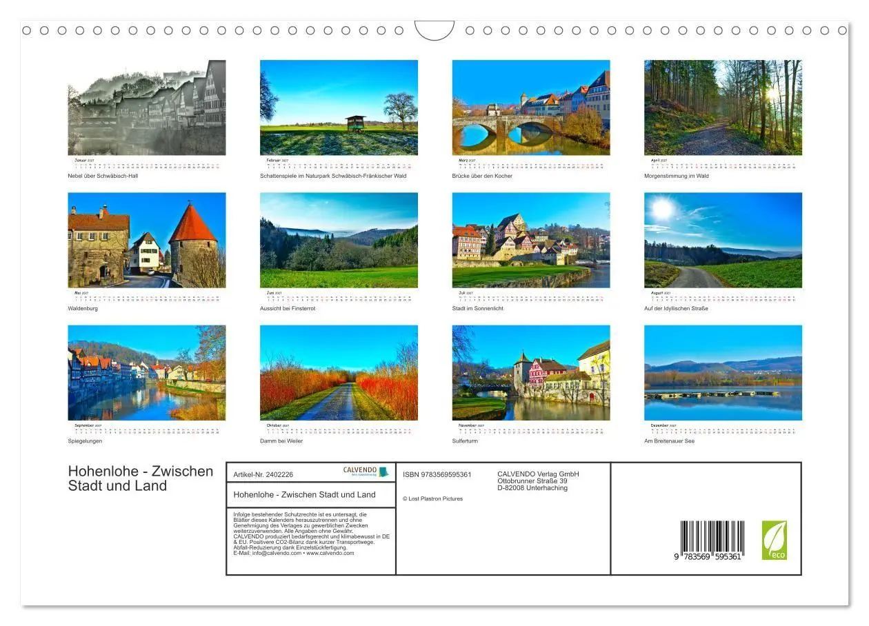 Bild: 9783569595361 | Hohenlohe - Zwischen Stadt und Land (Wandkalender 2027 DIN A3...