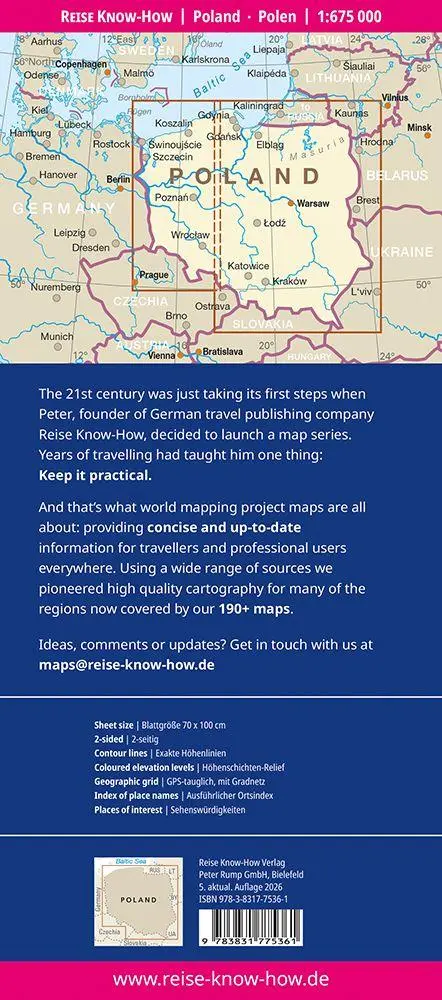 Bild: 9783831775361 | Reise Know-How Landkarte Polen Poland (1:675.000) | (Land-)Karte