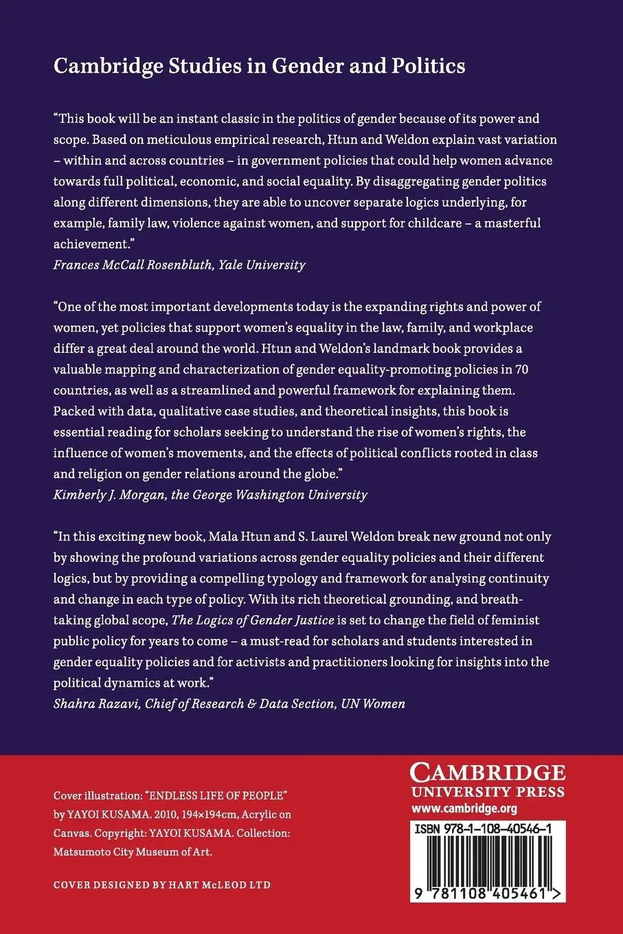 Rückseite: 9781108405461 | The Logics of Gender Justice | Mala Htun (u. a.) | Taschenbuch | 2019