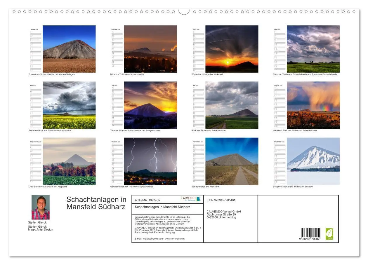Bild: 9783457785461 | Schachtanlagen in Mansfeld Südharz (Wandkalender 2026 DIN A2 quer),...