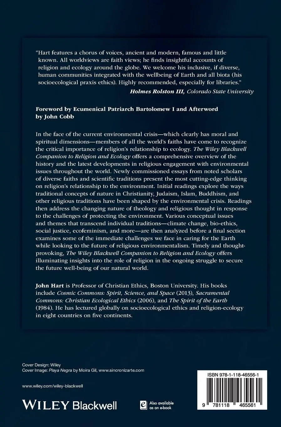 Rückseite: 9781118465561 | The Wiley Blackwell Companion to Religion and Ecology | John Hart