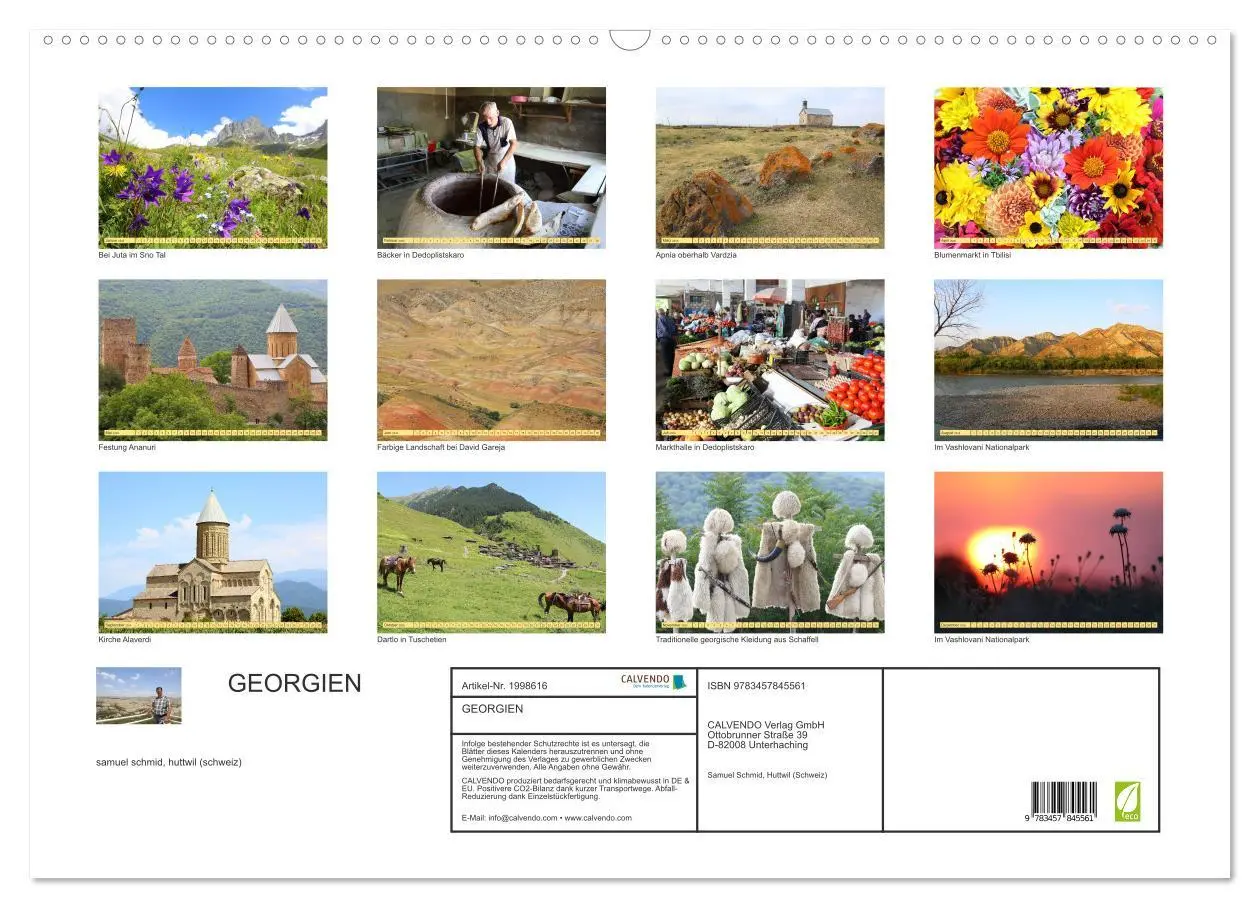 Bild: 9783457845561 | GEORGIEN (Wandkalender 2026 DIN A2 quer), CALVENDO Monatskalender