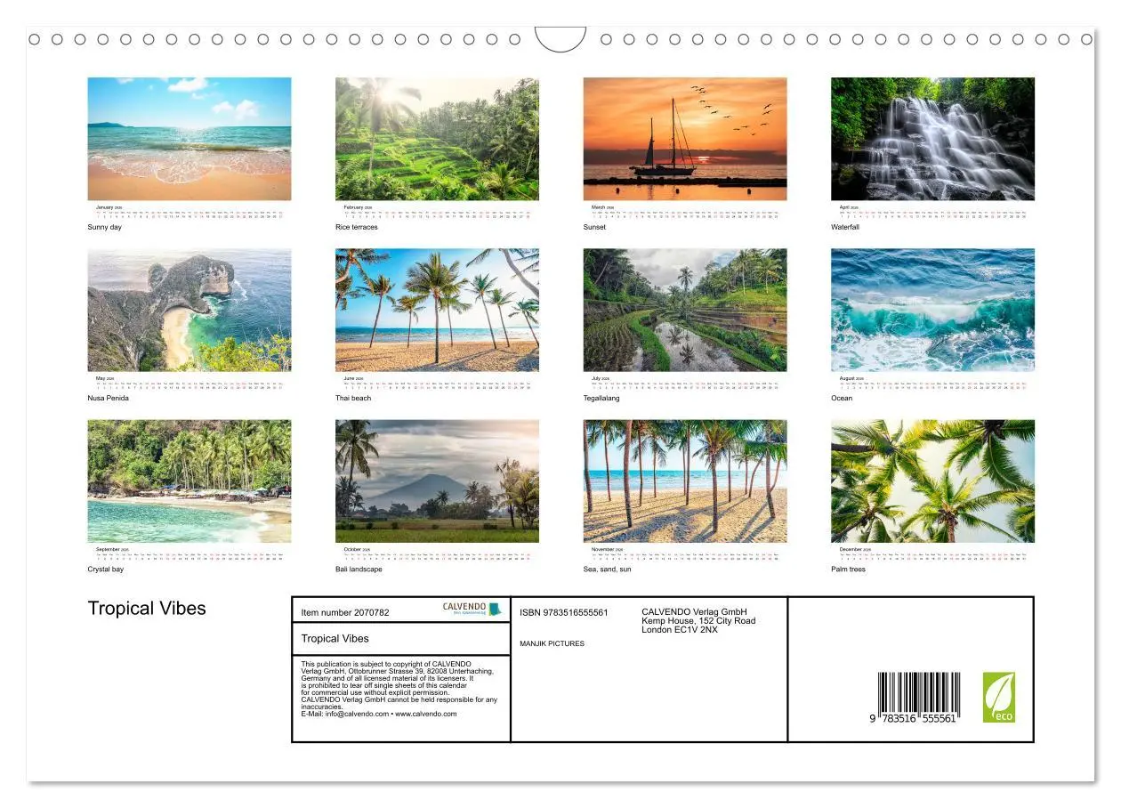 Bild: 9783516555561 | Tropical Vibes (Wall Calendar 2026 DIN A3 landscape), CALVENDO 12...