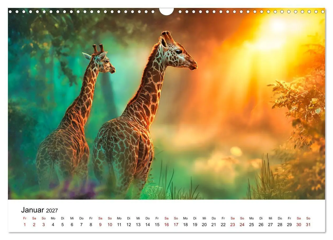 Bild: 9783516795561 | Sanfte Riesen - Giraffen in ihrer Welt (Wandkalender 2027 DIN A3...
