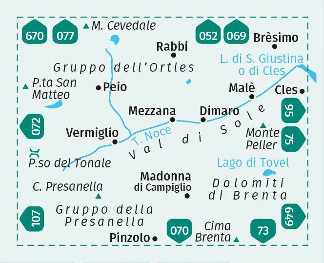 Bild: 9783991215561 | KOMPASS Wanderkarte 119 Val di Sole, Madonna di Campiglio, Malè,...