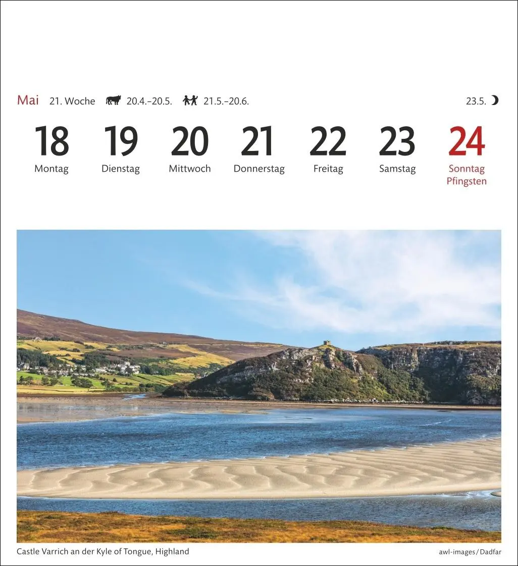 Bild: 9783840035661 | Schottland Sehnsuchtskalender 2026 - Wochenkalender mit 53 Postkarten