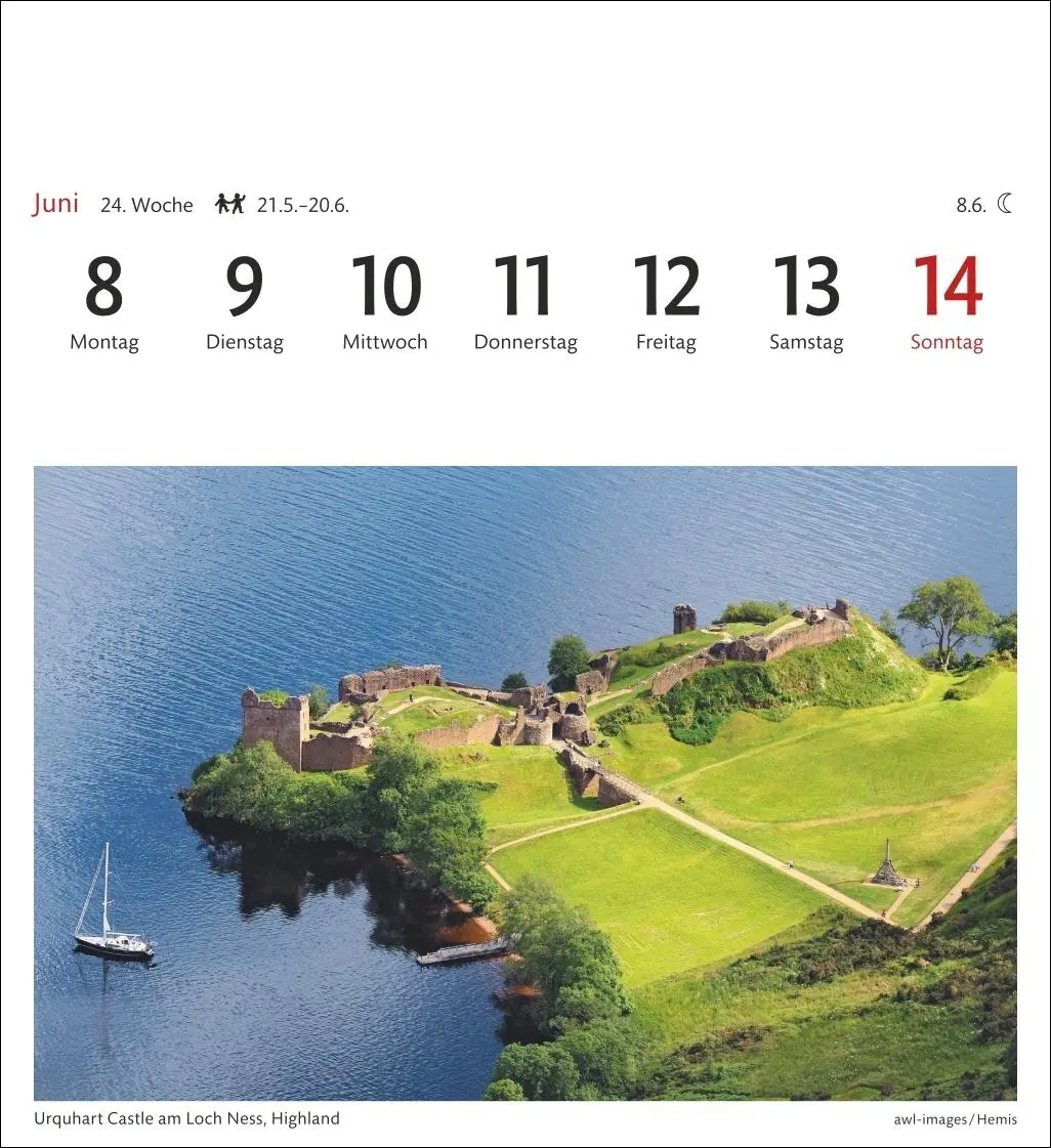 Bild: 9783840035661 | Schottland Sehnsuchtskalender 2026 - Wochenkalender mit 53 Postkarten