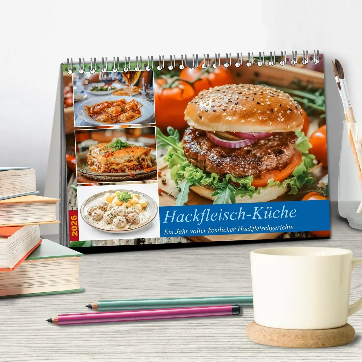 Bild: 9783457375761 | Hackfleisch-Küche (Tischkalender 2026 DIN A5 quer), CALVENDO...