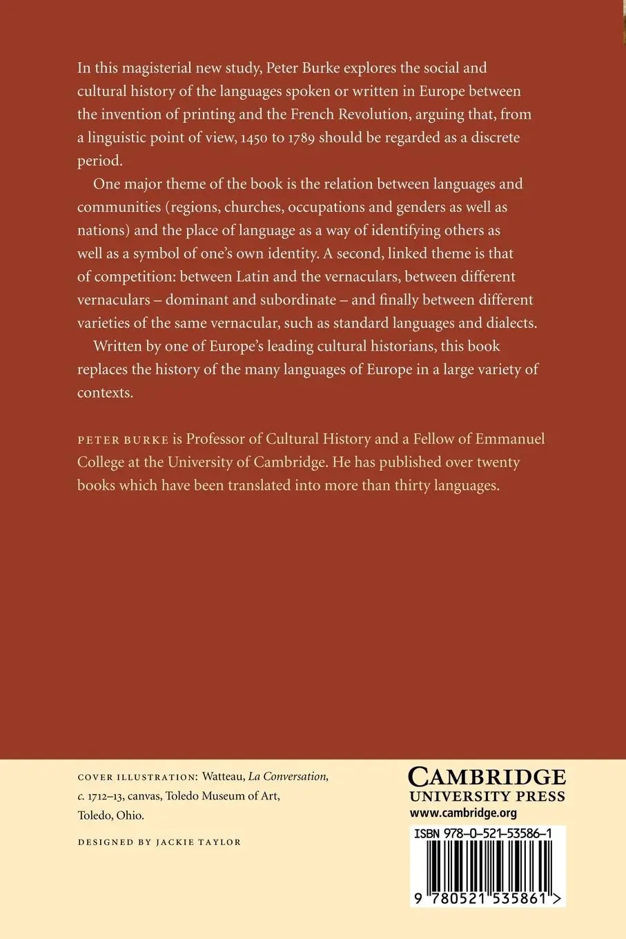 Rückseite: 9780521535861 | Languages and Communities in Early Modern Europe | Peter Burke | Buch