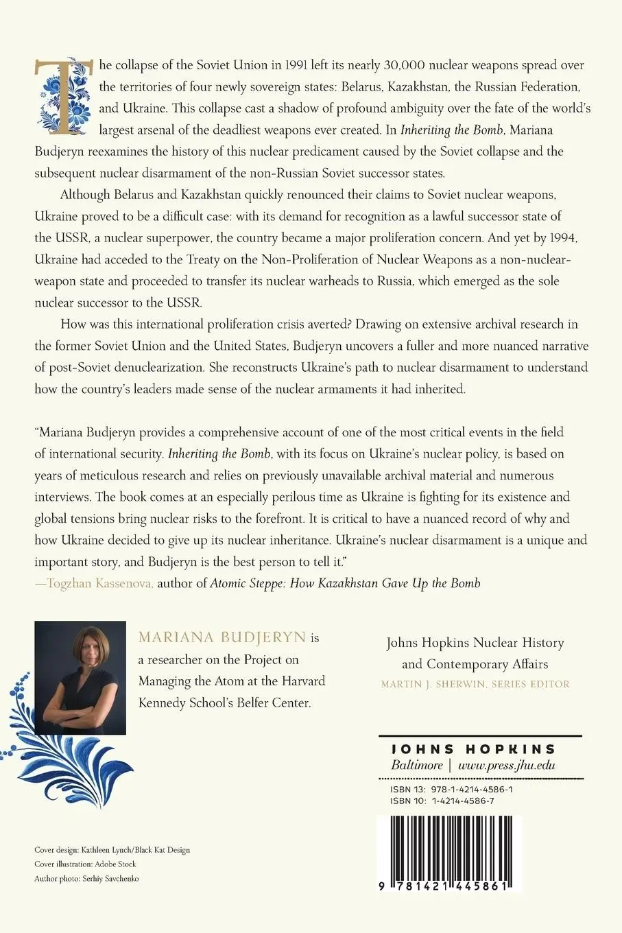 Rückseite: 9781421445861 | Inheriting the Bomb | Mariana Budjeryn | Taschenbuch | Englisch | 2022