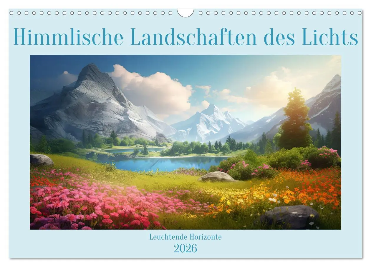 Cover: 9783457505861 | Himmlische Landschaften des Lichts (Wandkalender 2026 DIN A3 quer),...