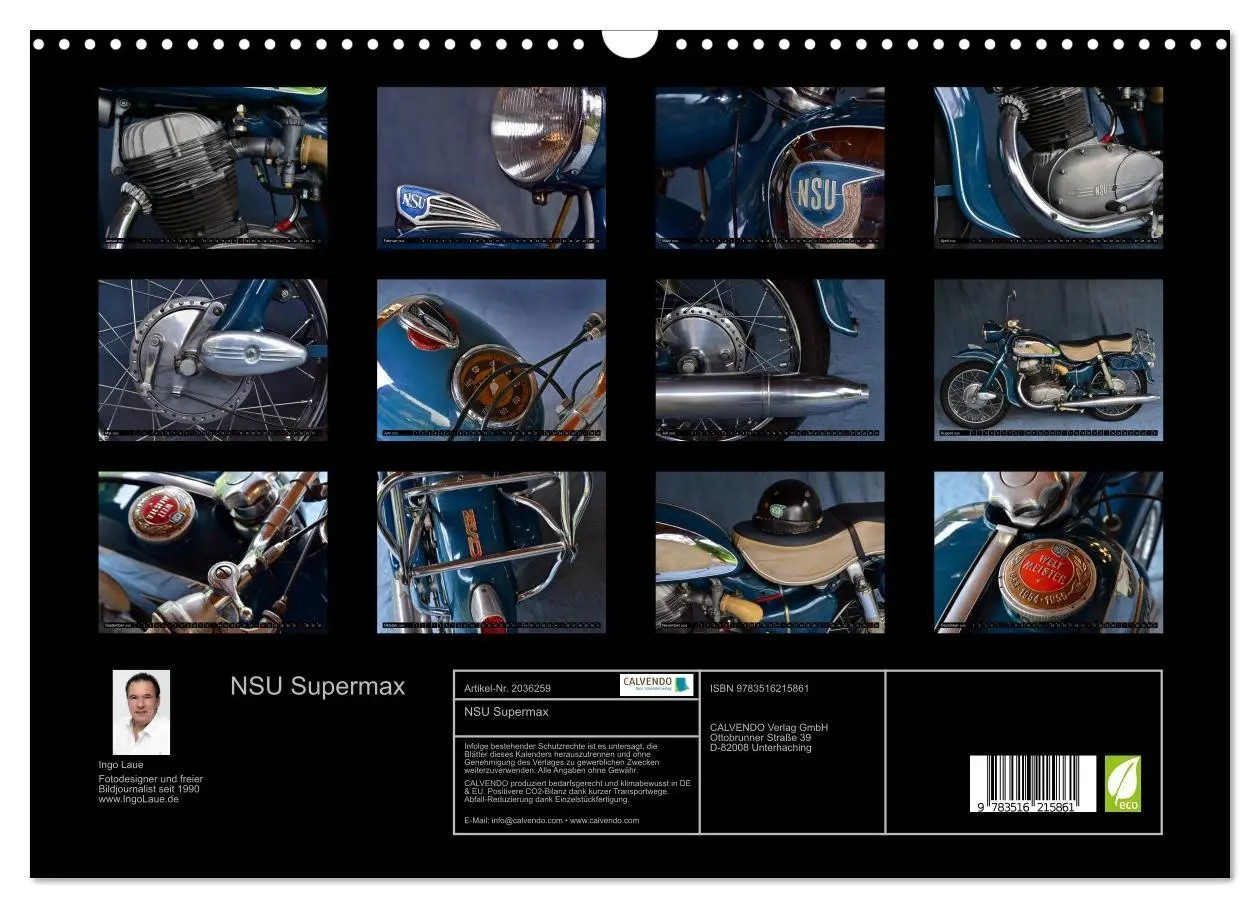 Bild: 9783516215861 | NSU Supermax (Wandkalender 2026 DIN A3 quer), CALVENDO Monatskalender