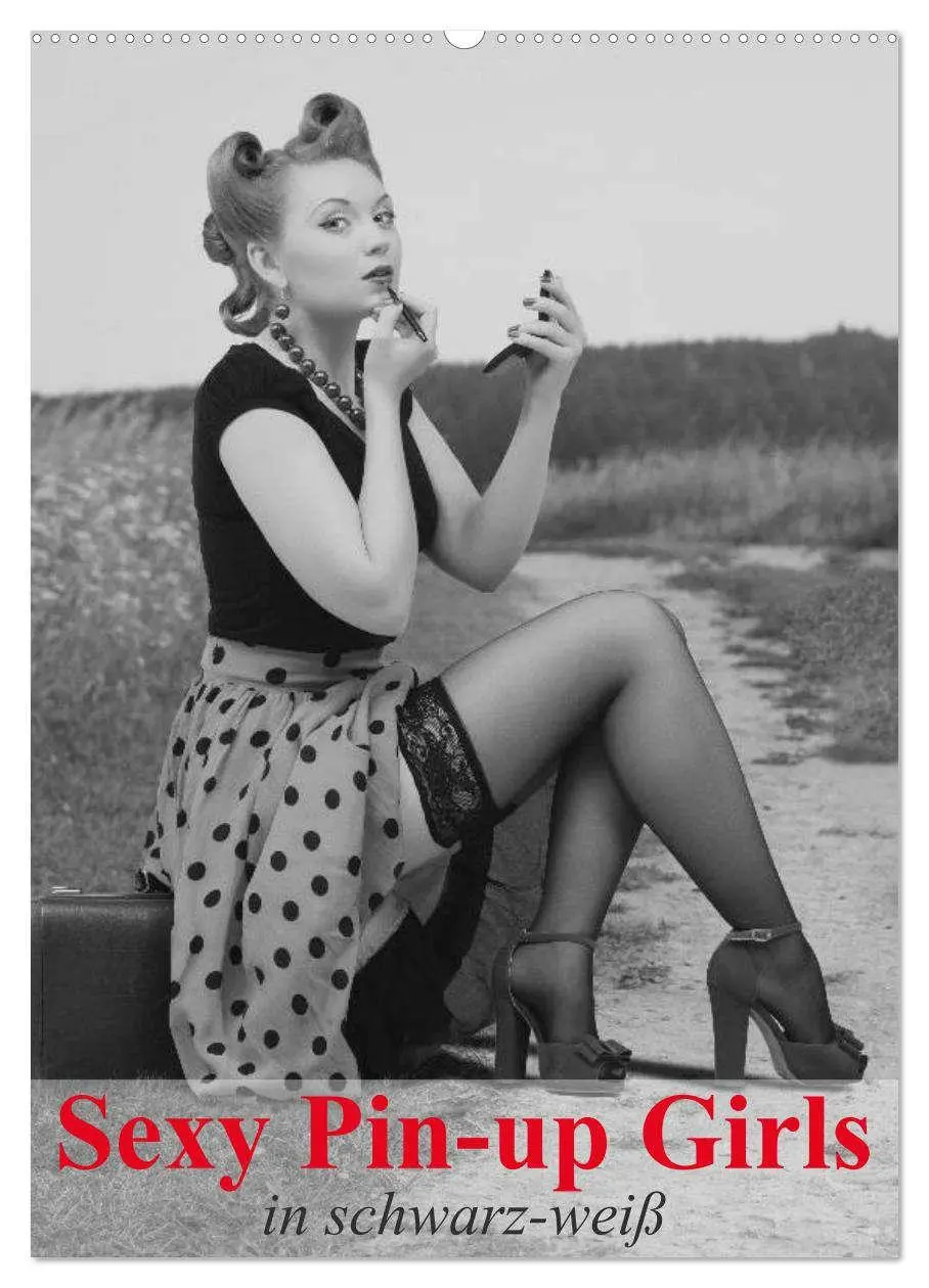Cover: 9783516455861 | Sexy Pin-up Girls in schwarz-weiß (Wandkalender 2026 DIN A2 hoch),...
