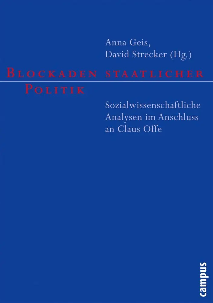 Cover: 9783593375861 | Blockaden staatlicher Politik | Anna Geis (u. a.) | Taschenbuch | 2005