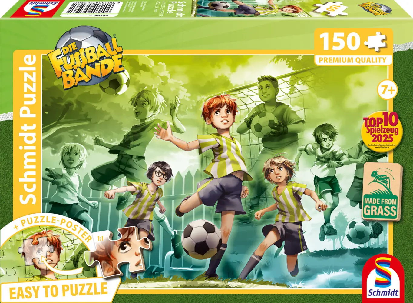 Cover: 4001504565961 | Die Fussballbande, Am Ball bleiben, 150 Teile | Spiel | Schachtel
