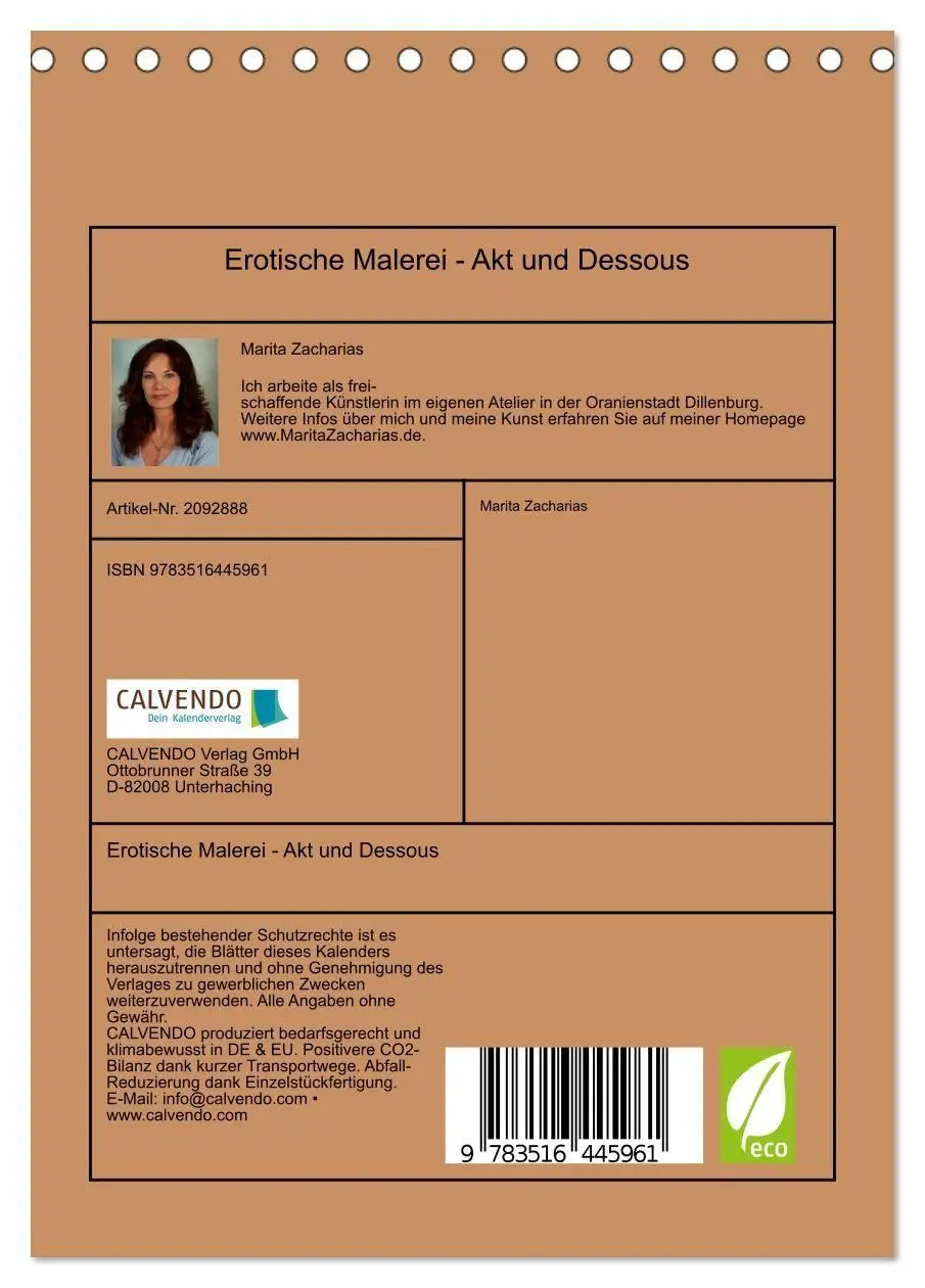 Bild: 9783516445961 | Erotische Malerei - Akt und Dessous (Tischkalender 2026 DIN A5...
