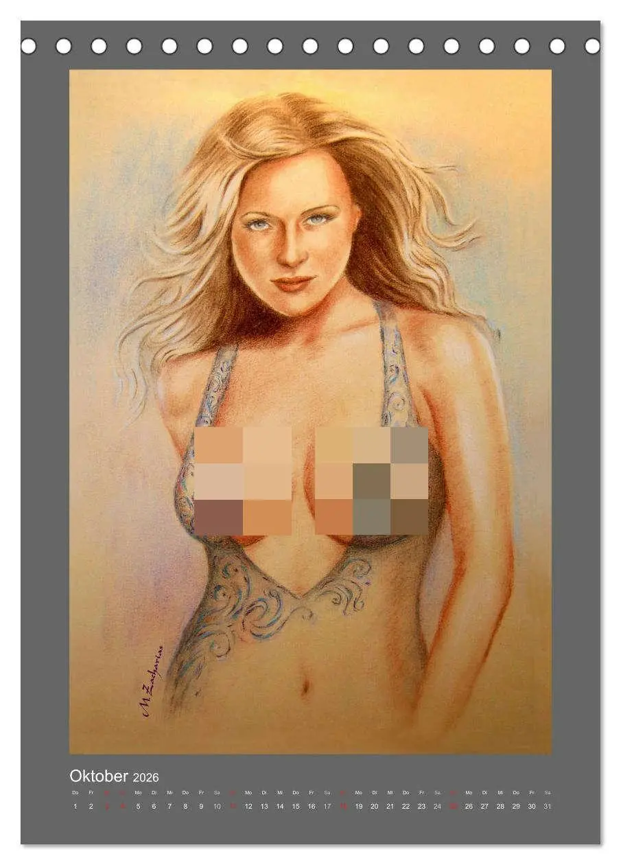 Bild: 9783516445961 | Erotische Malerei - Akt und Dessous (Tischkalender 2026 DIN A5...