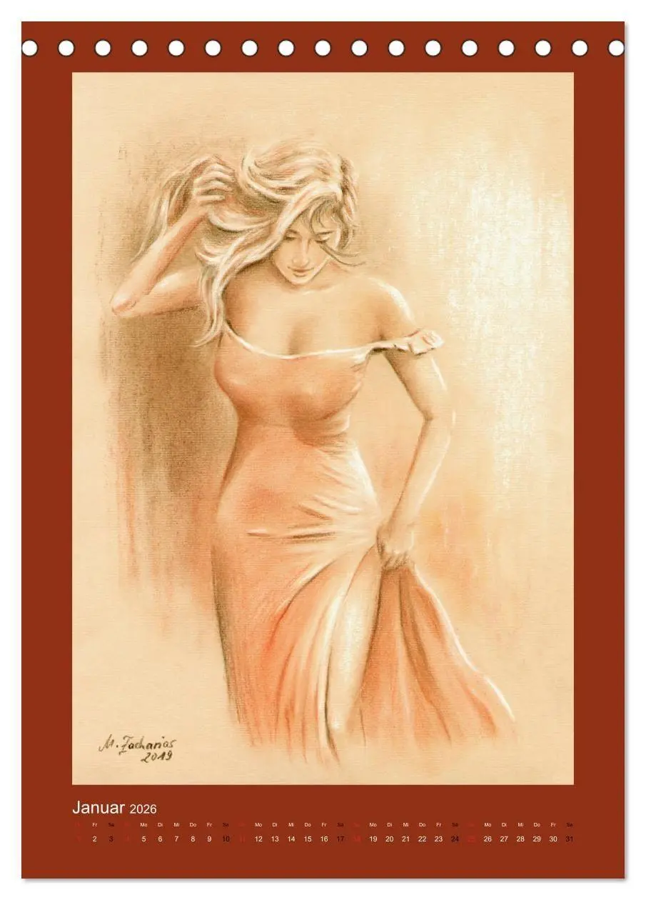 Bild: 9783516445961 | Erotische Malerei - Akt und Dessous (Tischkalender 2026 DIN A5...