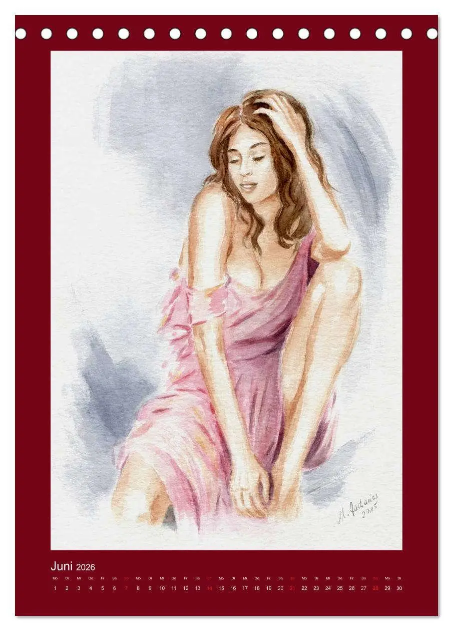Bild: 9783516445961 | Erotische Malerei - Akt und Dessous (Tischkalender 2026 DIN A5...
