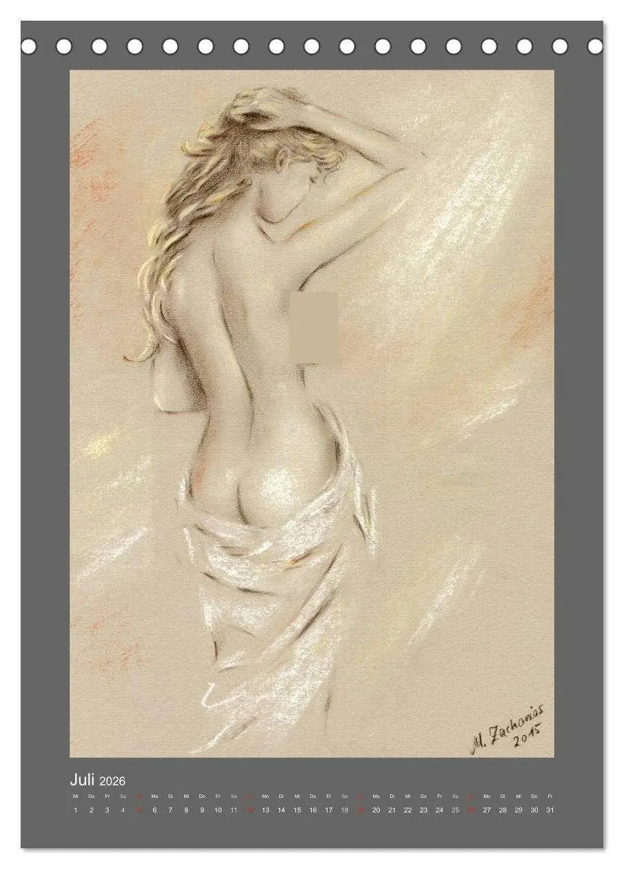Bild: 9783516445961 | Erotische Malerei - Akt und Dessous (Tischkalender 2026 DIN A5...