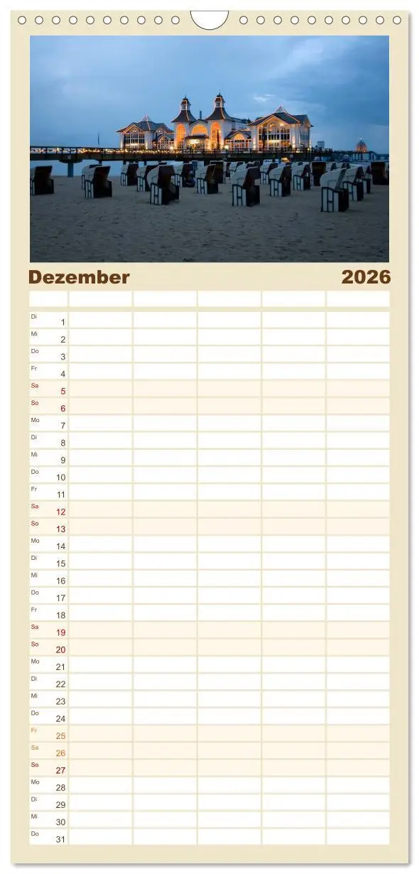 Bild: 9783516515961 | Familienplaner 2026 - Meine Ostsee mit 5 Spalten (Wandkalender, 21...