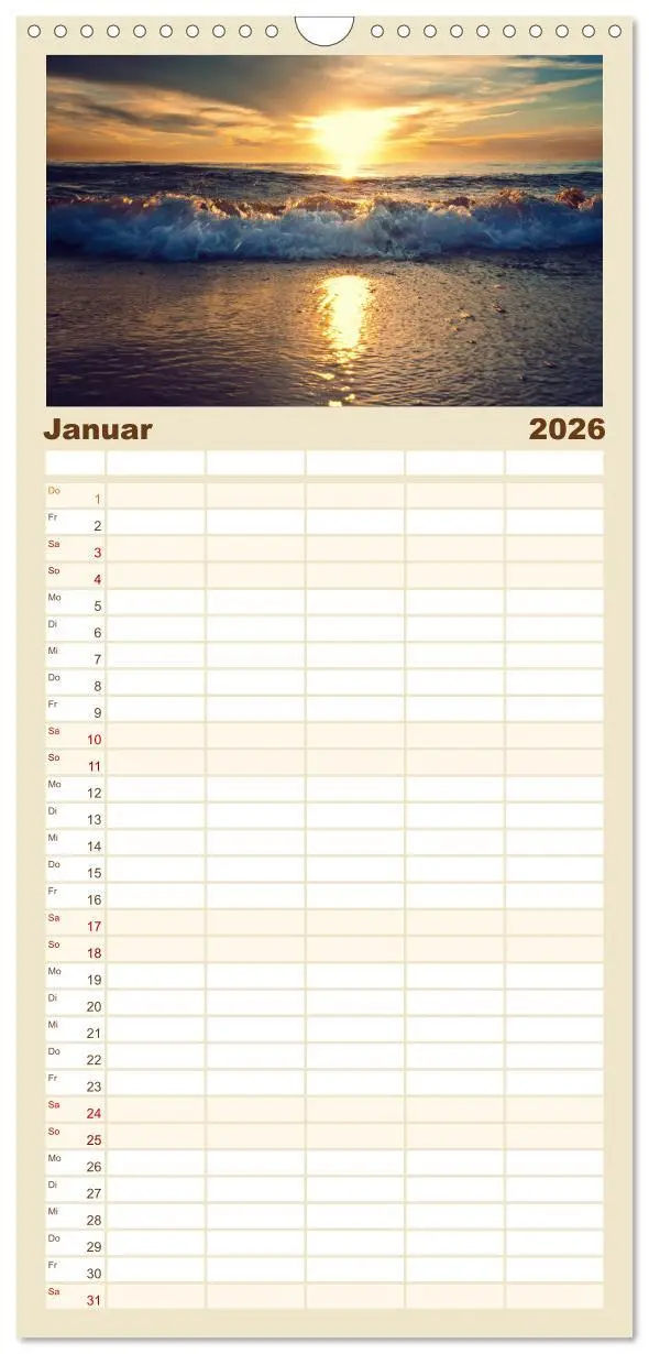Bild: 9783516515961 | Familienplaner 2026 - Meine Ostsee mit 5 Spalten (Wandkalender, 21...