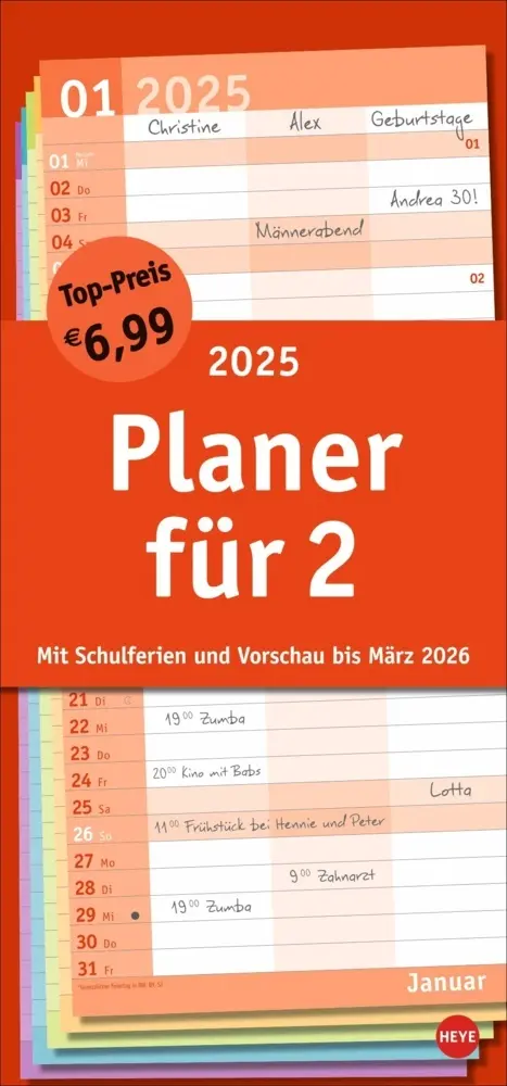 Cover: 9783756405961 | Basic Planer für zwei 2025 | Kalender | Spiralbindung | Deutsch | 2025