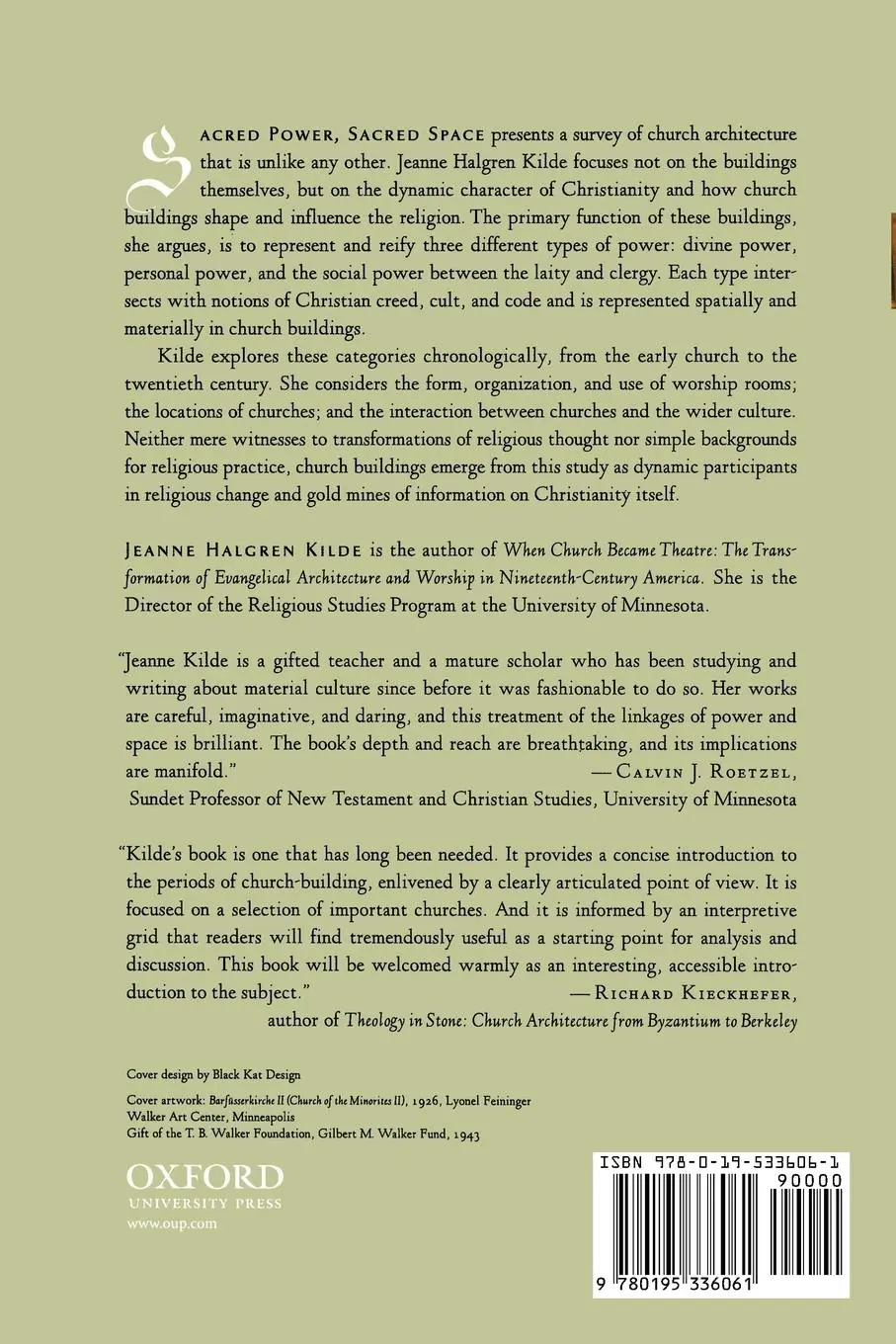 Rückseite: 9780195336061 | Sacred Power, Sacred Space | Jeanne Halgren Kilde | Taschenbuch | 2008