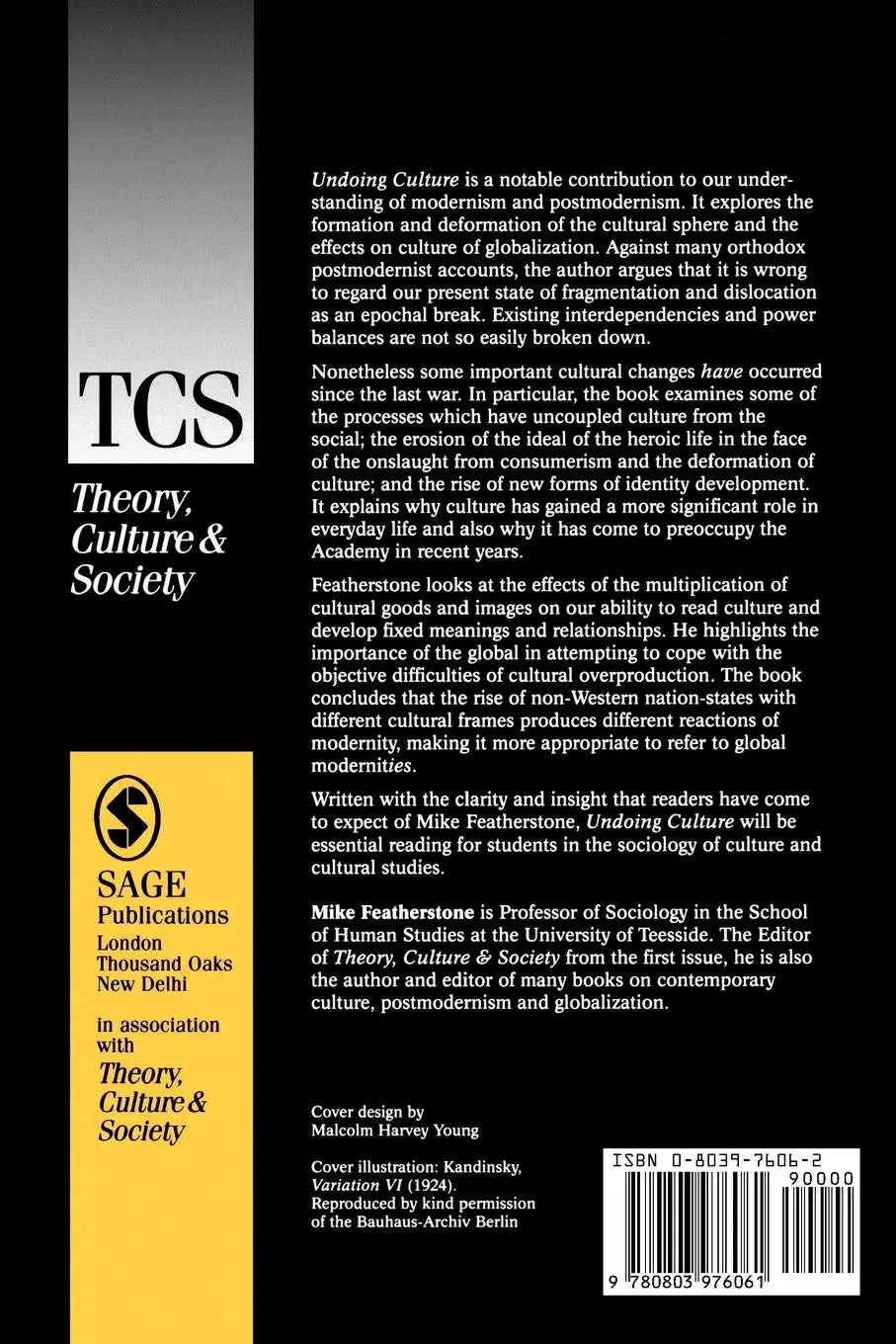 Rückseite: 9780803976061 | Undoing Culture | Globalization, Postmodernism and Identity | Buch