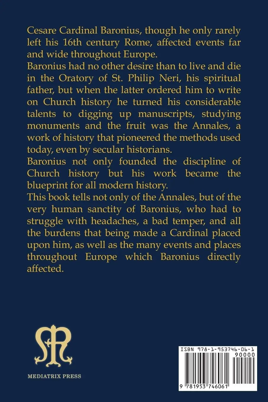 Rückseite: 9781953746061 | Cesar Cardinal Baronius | Founder of Church History | Amabel Kerr