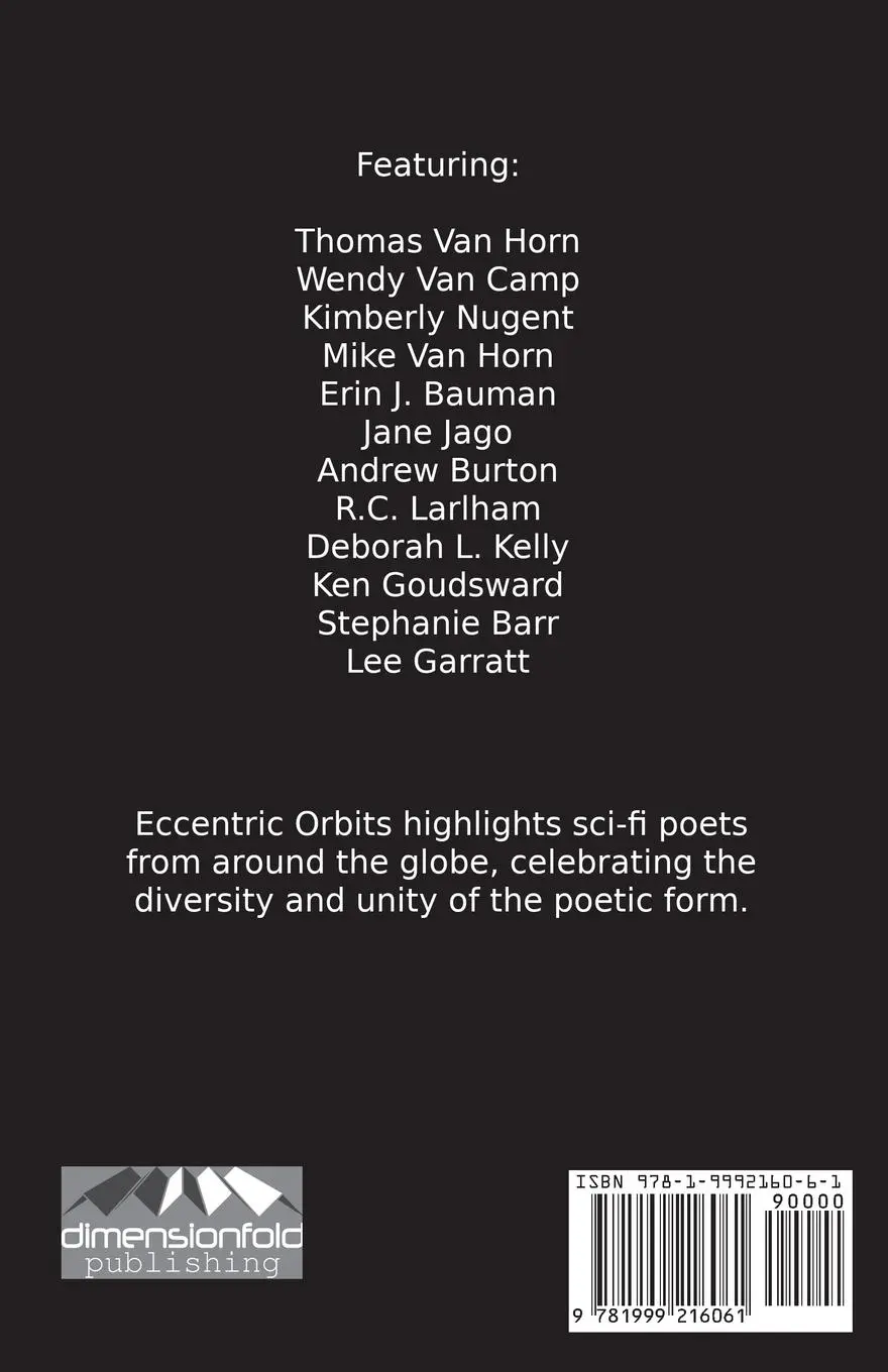 Rückseite: 9781999216061 | Eccentric Orbits | An Anthology Of Science Fiction Poetry - Volume 1