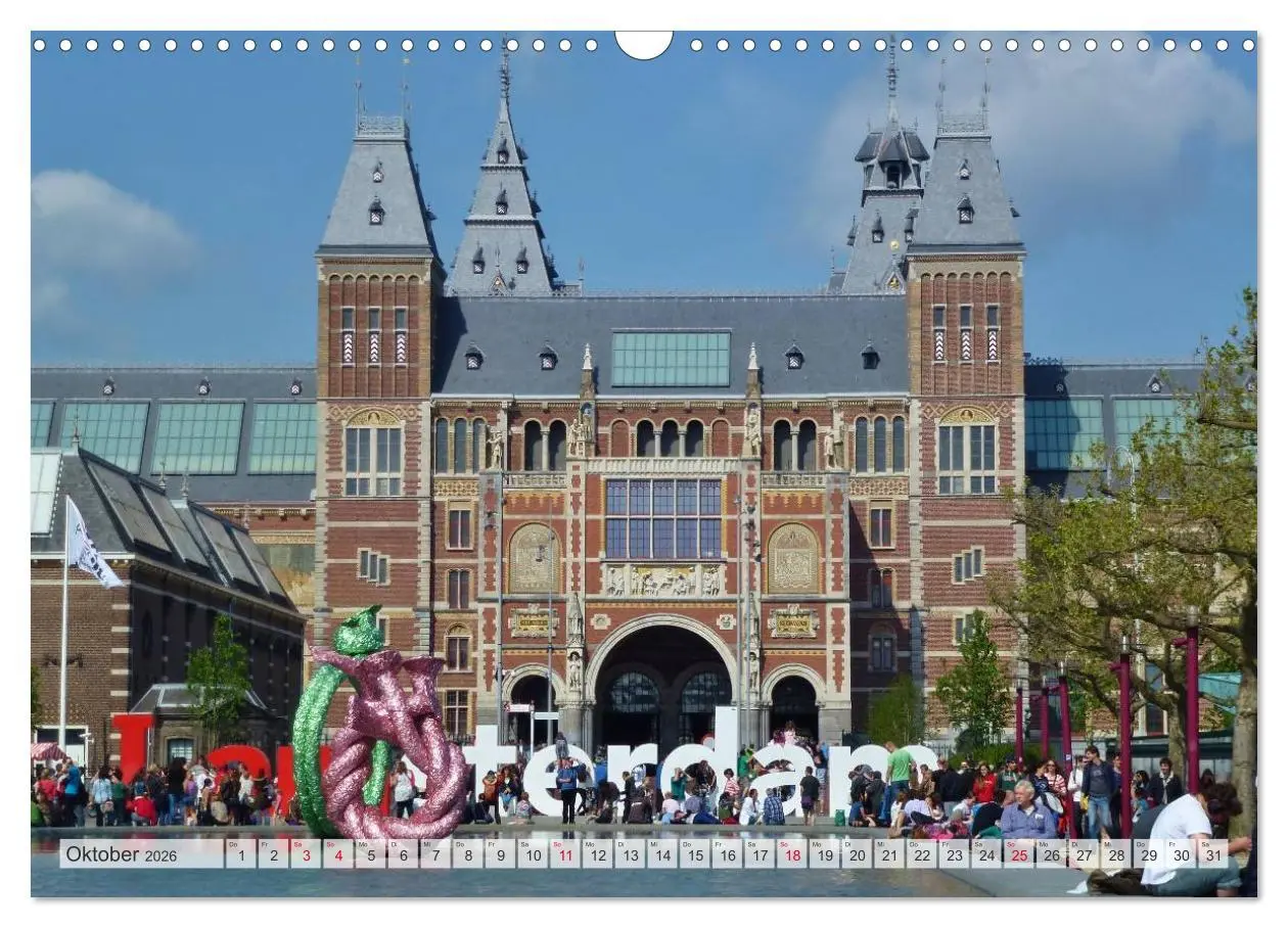 Bild: 9783516196061 | Amsterdam (Wandkalender 2026 DIN A3 quer), CALVENDO Monatskalender