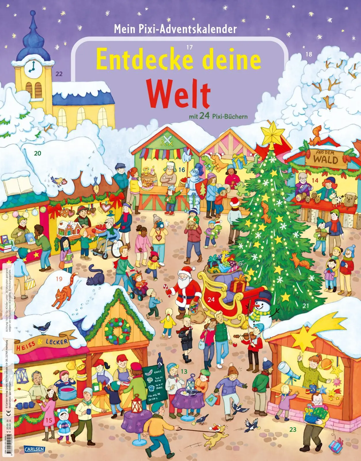 Rückseite: 9783551056061 | Pixi "Entdecke" Adventskalender | Diverse | Box | 576 S. | Deutsch